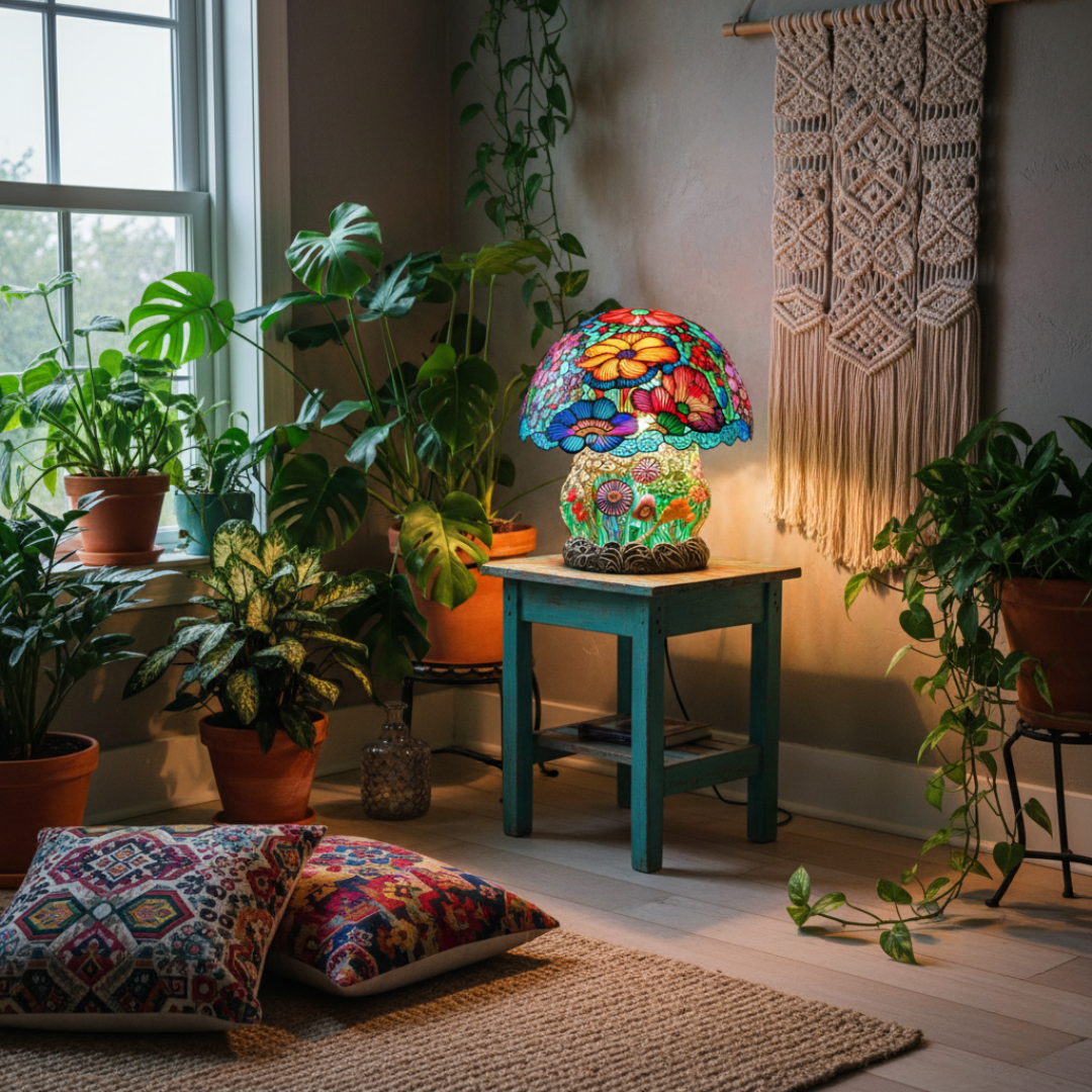 Frostet Sopp Lampe